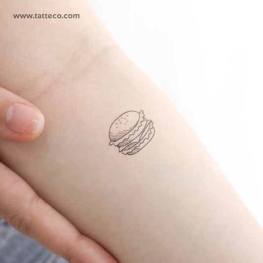 Tatuaje temporal de hamburguesa - Juego de 3
