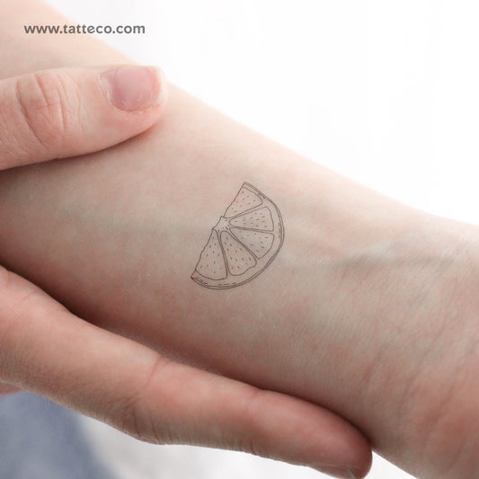 Tatuaje temporal de rodaja de limón (juego de 3)