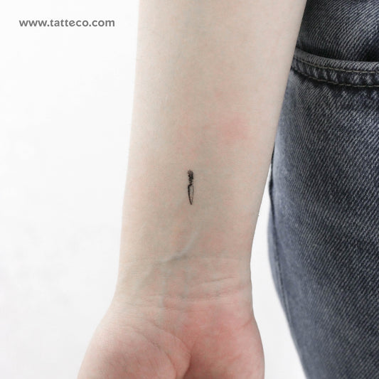 Tatuaje temporal de zanahoria pequeña - Juego de 3