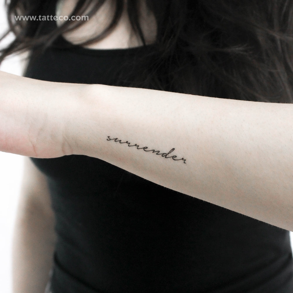 Surrender Temporary Tattoo - Set of 3