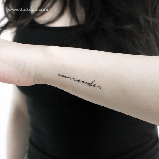 Surrender Temporary Tattoo - Set of 3
