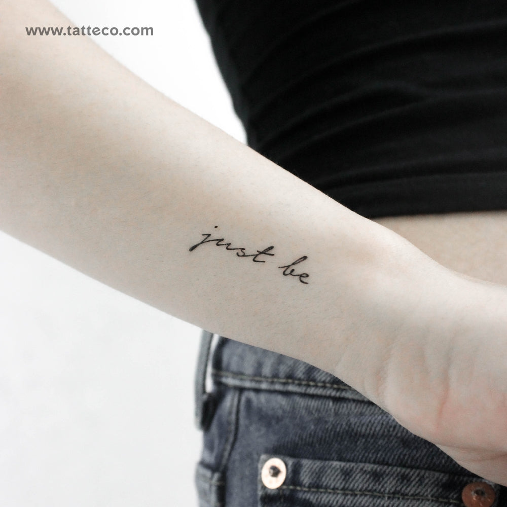 Tatuaje temporal "Just Be" - Juego de 3