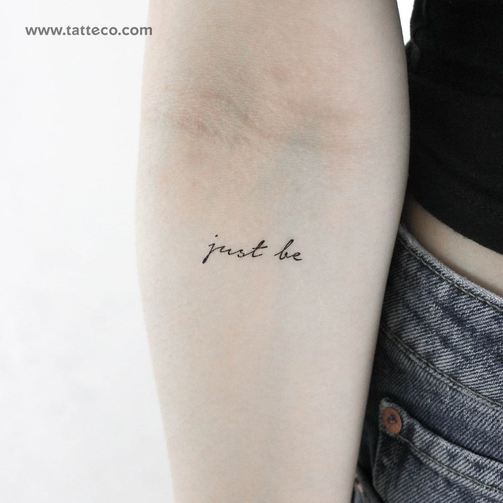 Tatuaje temporal "Just Be" - Juego de 3