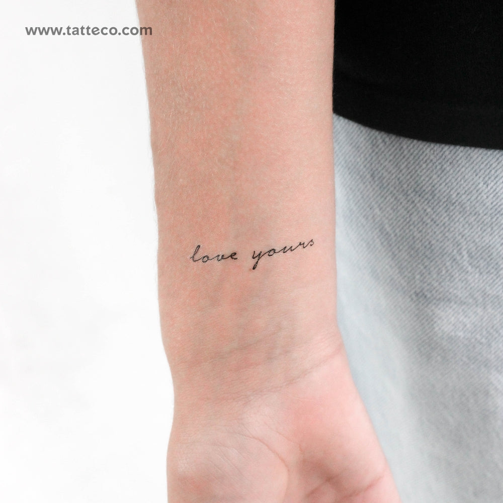 Tatuaje temporal "Love Yours" - Juego de 3