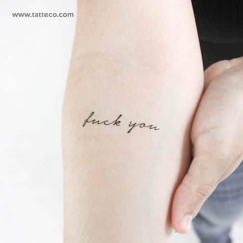 Fuck You Temporary Tattoo - Set of 3