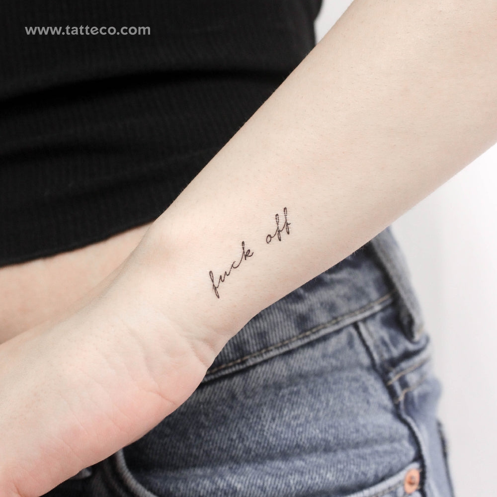 Fuck Off Temporary Tattoo - Set of 3 – Tatteco