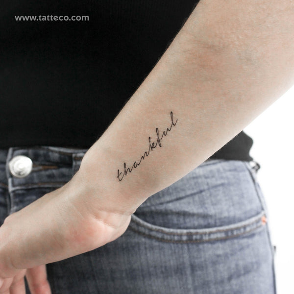 Thankful Temporary Tattoo - Set of 3