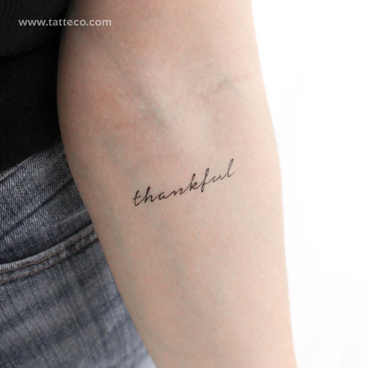 Thankful Temporary Tattoo - Set of 3