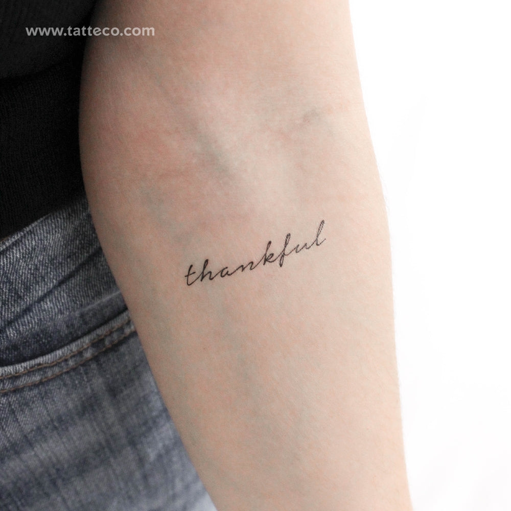 Thankful Temporary Tattoo - Set of 3