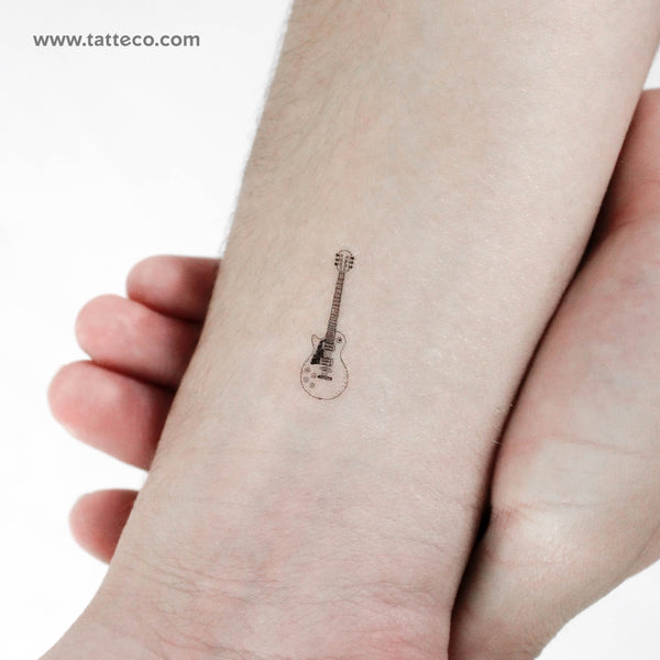 Electric Guitar Temporary Tattoo - Set of 3