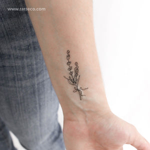 Lavender Temporary Tattoo - Set of 3
