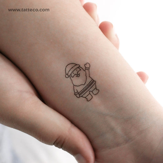 Tatuaje temporal de Papá Noel - Juego de 3