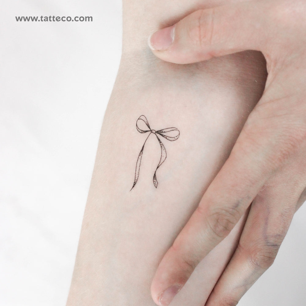 Tatuaje temporal de lazo de cinta pequeño (juego de 3)