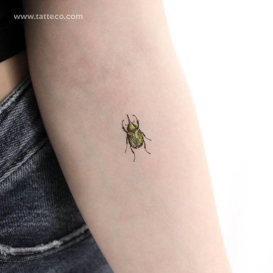 Hercules Beetle Temporary Tattoo - Set of 3