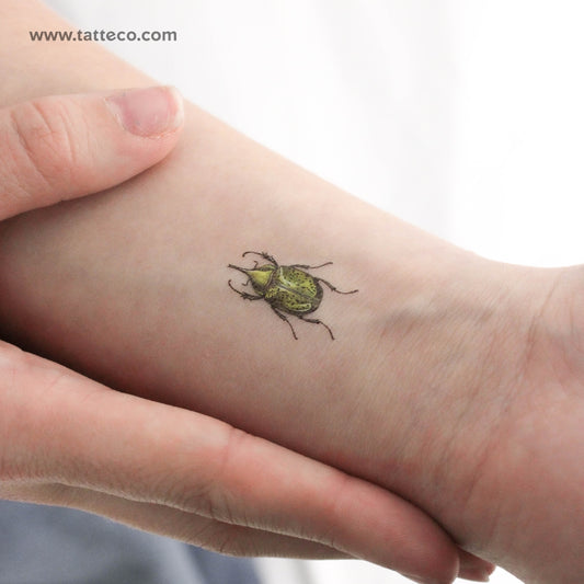 Hercules Beetle Temporary Tattoo - Set of 3