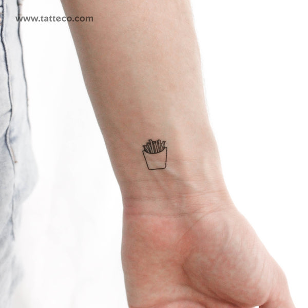 French Fries Temporary Tattoo - Set of 3