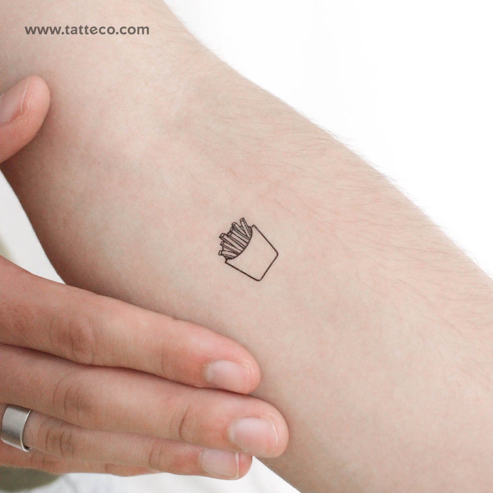 French Fries Temporary Tattoo - Set of 3