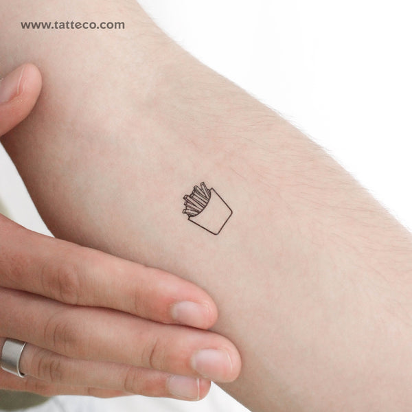 French Fries Temporary Tattoo - Set of 3