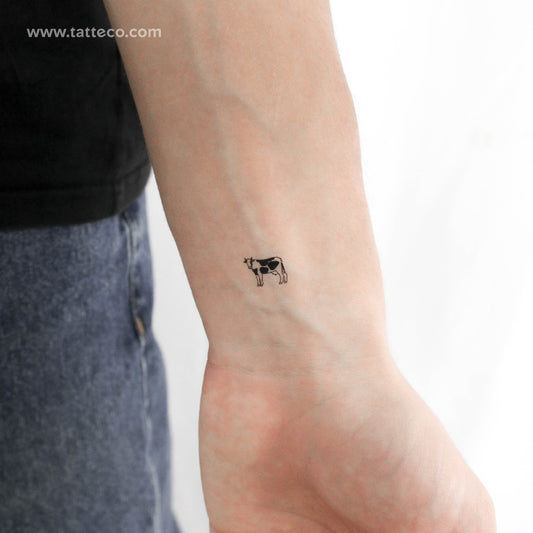 Tiny Cow Temporary Tattoo - Set of 3