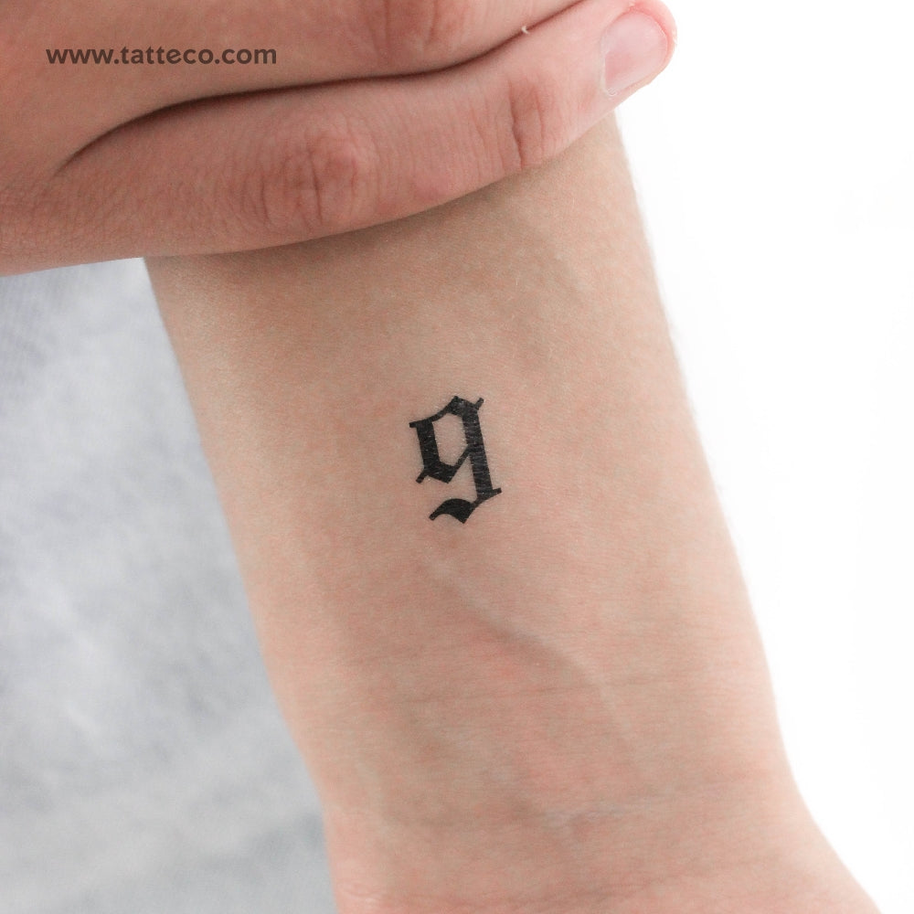 Gothic Style Number 9 Temporary Tattoo - Set of 3
