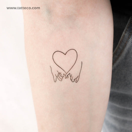 Tatuaje temporal "Promesa de amor" de Pinky - Juego de 3