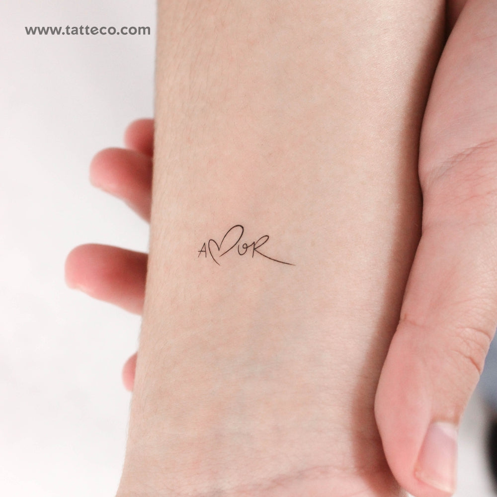 Small Amor Temporary Tattoo - Set of 3