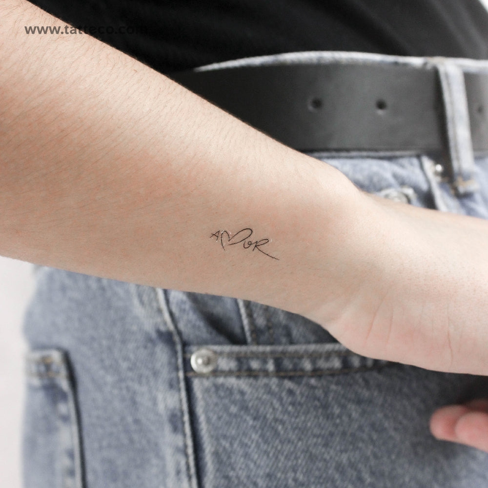 Small Amor Temporary Tattoo - Set of 3