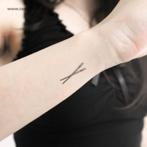 Chopsticks Temporary Tattoo - Set of 3