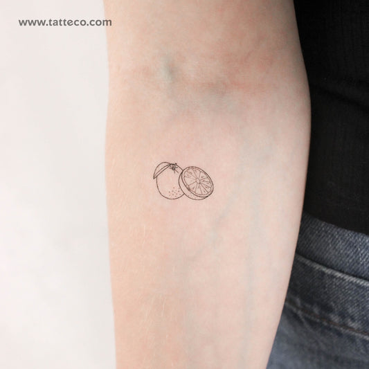 Tatuaje temporal de naranjas - Juego de 3