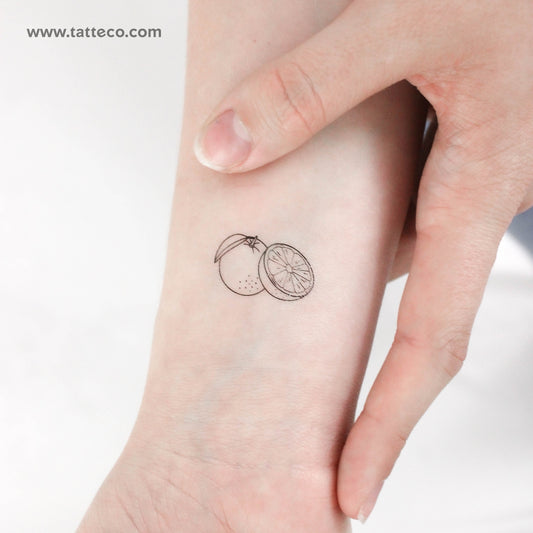 Tatuaje temporal de naranjas - Juego de 3