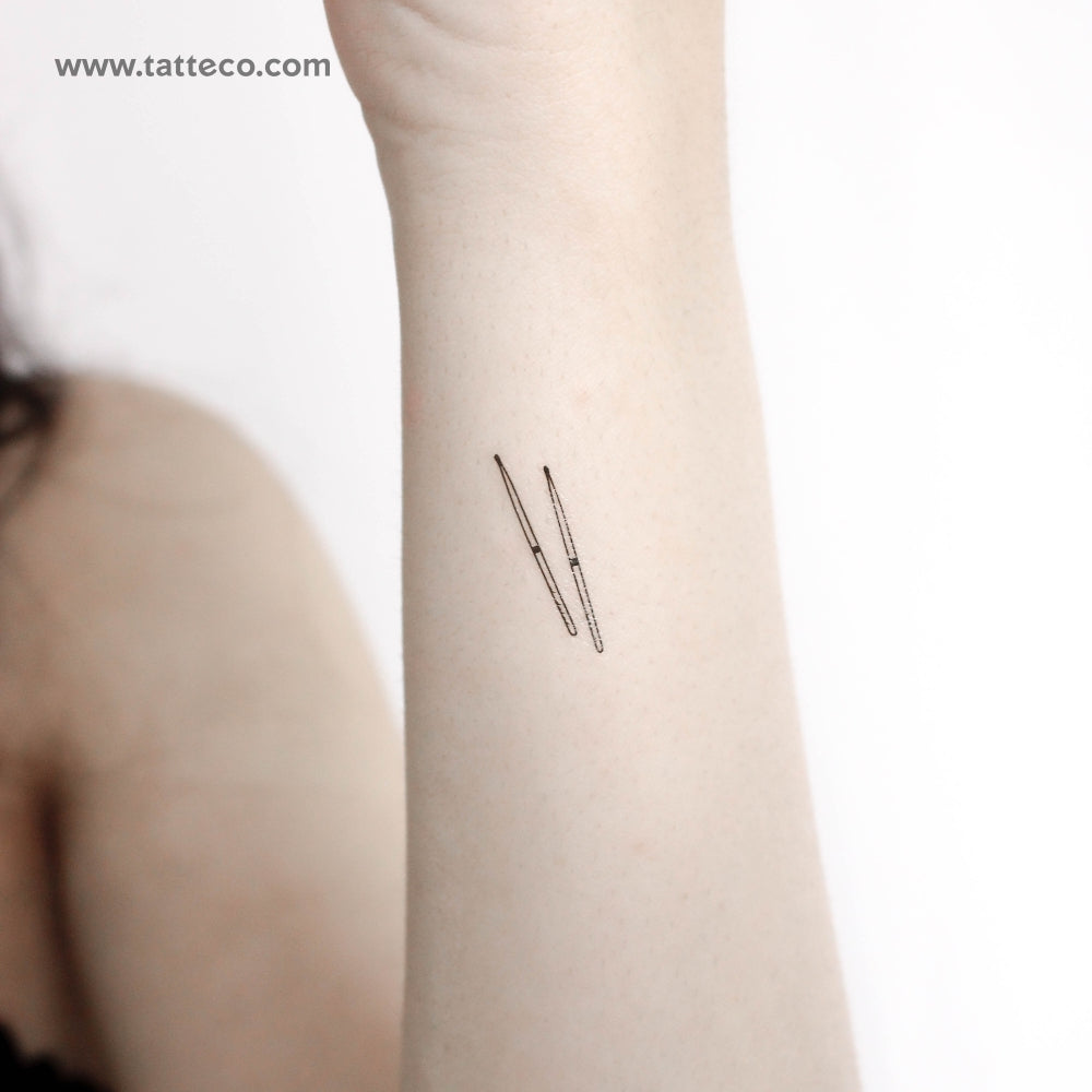 Tatuaje temporal de baquetas - Juego de 3