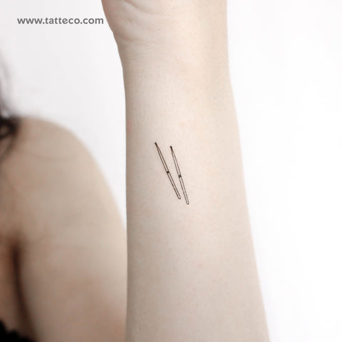 Drumsticks Temporary Tattoo - Set of 3