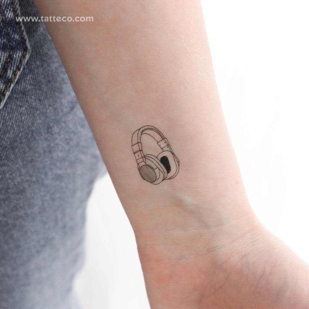 Tatuaje temporal de auriculares - Juego de 3