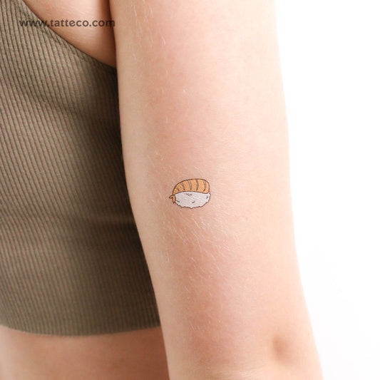Tatuaje temporal de nigiri de camarones (juego de 3)