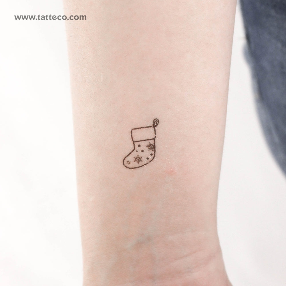 Tatuaje temporal de calcetín navideño (juego de 3)