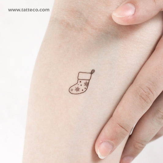 Tatuaje temporal de calcetín navideño (juego de 3)