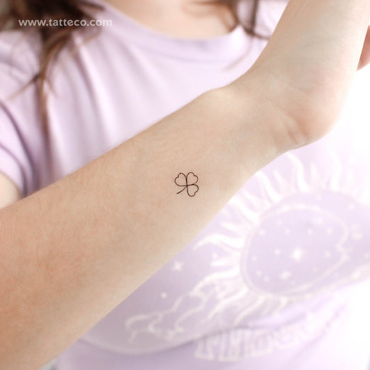 Tatuaje temporal de trébol pequeño - Juego de 3