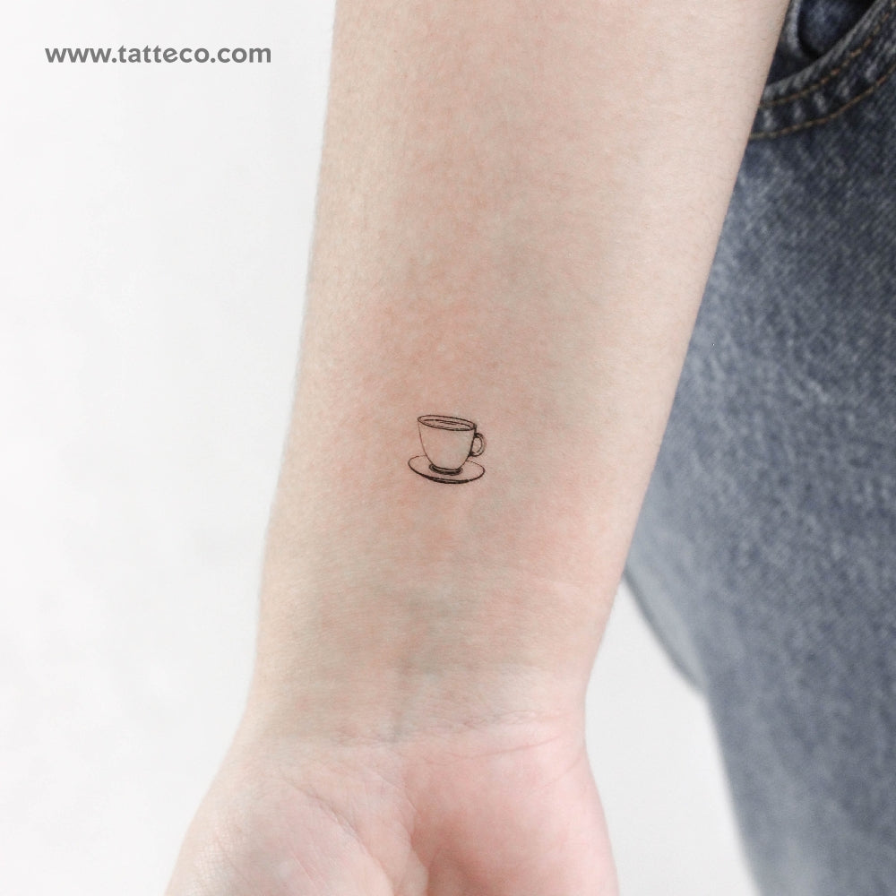 Little Teacup Temporary Tattoo - Set of 3
