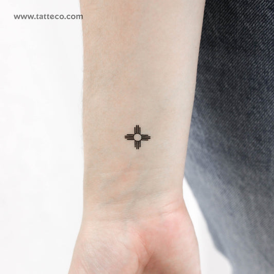 Tatuaje temporal Tiny Zia Sun - Juego de 3