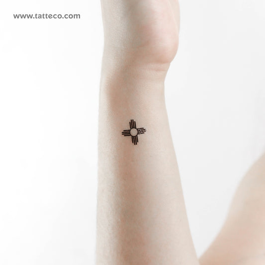 Tatuaje temporal Tiny Zia Sun - Juego de 3