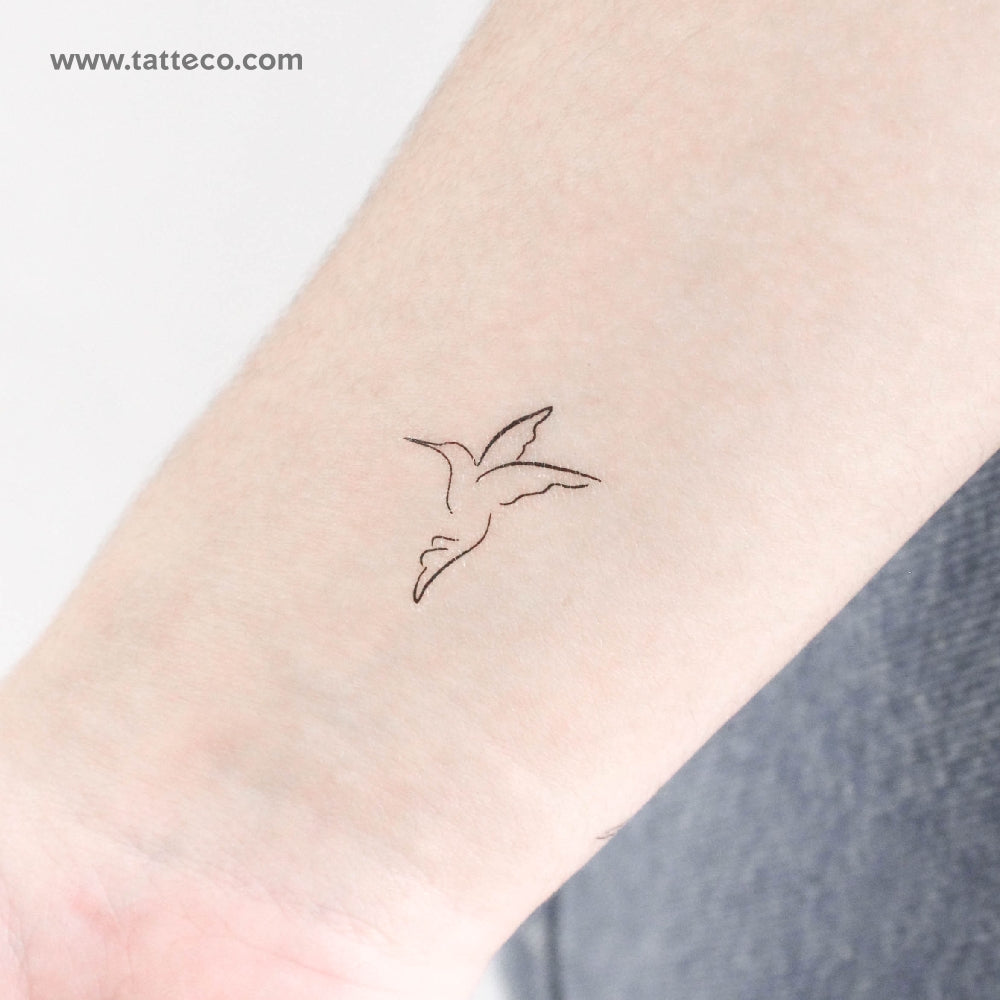 Tatuaje temporal de colibrí - Juego de 3