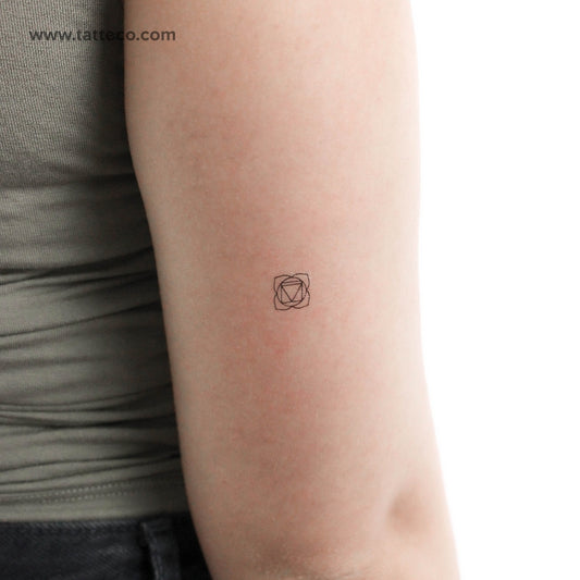 Small Muladhara Chakra Temporary Tattoo - Set of 3