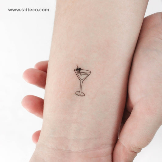 Martini Temporary Tattoo - Set of 3