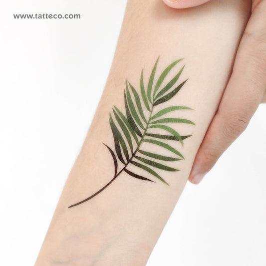 Tatuaje temporal de hoja de palma - Juego de 3