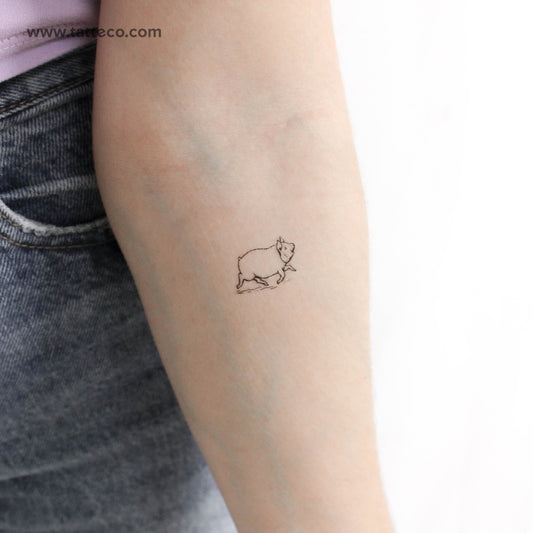 Pig Temporary Tattoo - Set of 3