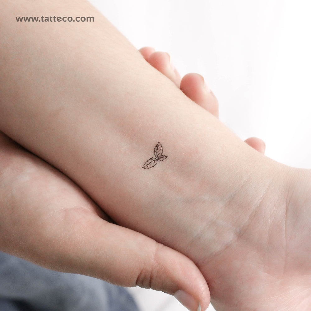Mint Leaves Temporary Tattoo