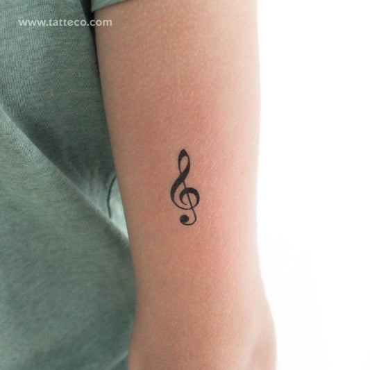 Treble Clef Temporary Tattoo - Set of 3