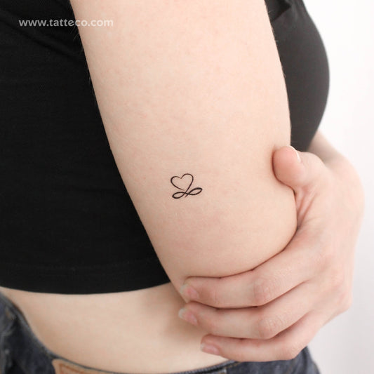 Infinity Heart Temporary Tattoo - Set of 3