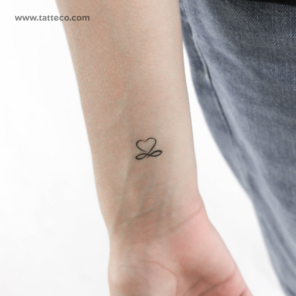 Infinity Heart Temporary Tattoo - Set of 3