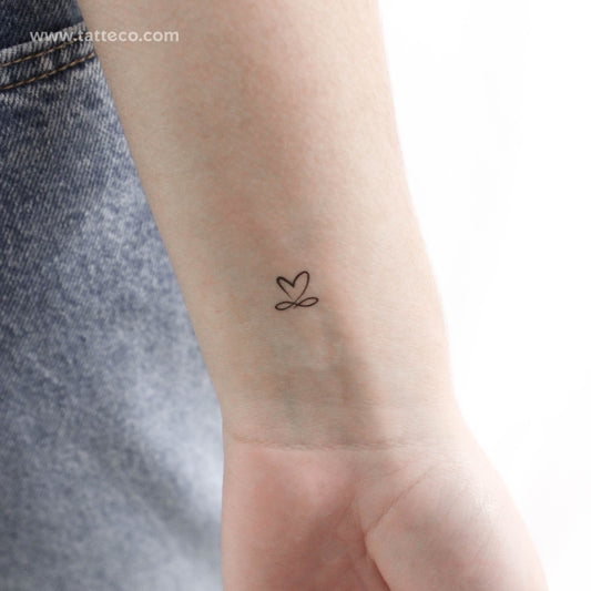 Hand-Drawn Infinity Heart Temporary Tattoo - Set of 3